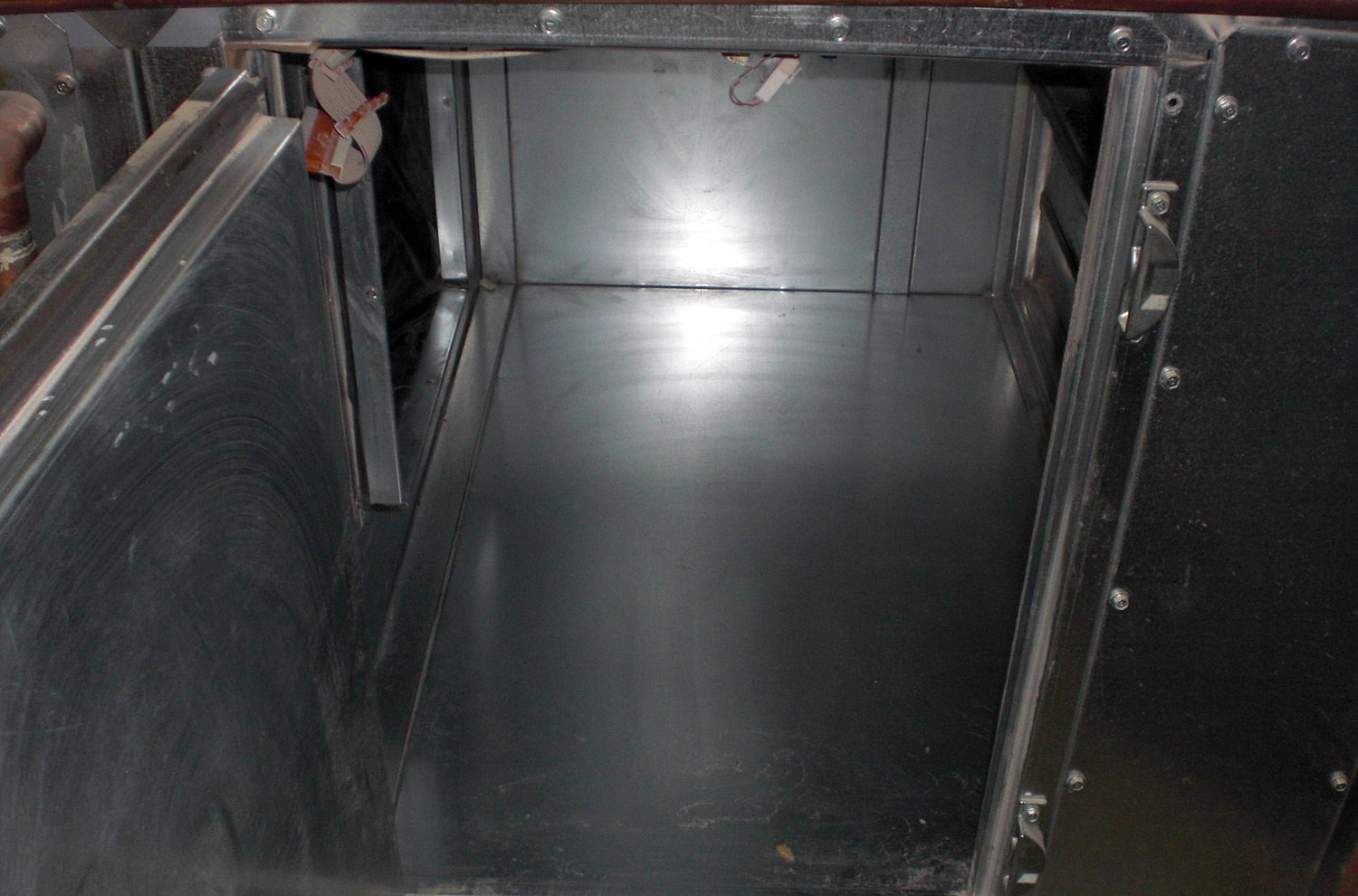 Ductwork passage cleaned and sanitized by TERS Environmental Restoration experts